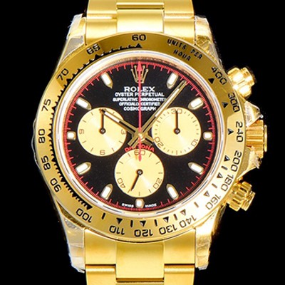 레플리카 [로렉스] 남성용 데이토나 코스모그래프 18K 옐루골드 40미리 오토매틱 4130 타입 블랙다이얼 ROL79437  