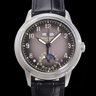 레플리카 [파텍필립] 남성용 퍼페추얼 캘린더 오토매틱 PP Cal.324 타입 40mm 가죽줄 문페이즈 그레이다이얼 pat20748  