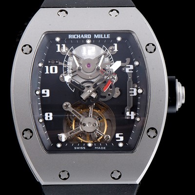 레플리카 [리차드밀레] 남성용 RM001 새틴 폴리쉬드 스켈레톤 다이얼 아시안 투어빌론 탑재 무브먼트 RIC0420  