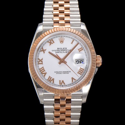 레플리카 [로렉스] 남성용 데이저스트 m126231 18K 로즈골드 로마인덱스 36mm 오토매틱 Cal.3235 무브먼트 화이트 다이얼 rol5363  