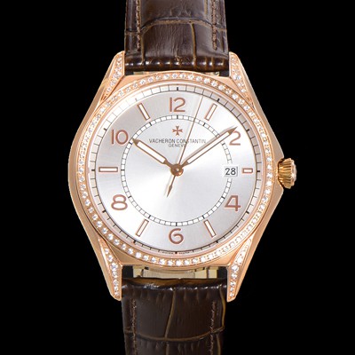 레플리카 [바쉐론 콘스탄틴] 남성용 피프티식스 Ref.4600E 오토매틱 1326 타입 18K 로즈골드 40mm 보석/큐빅 가죽줄 실버 다이얼 vac1149  