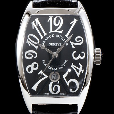 레플리카 [프랭크 뮬러] 남성용 최신버전 업그레이드형 카사블란카 5850 SC 플래티넘 로터!! 블랙 다이얼 스위스 ETA 2824-A2오토매틱 FRA0400  