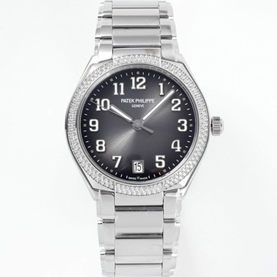 레플리카 [파텍필립] 여성용 트웬티-포 티파니 7300/1200A-010 다이아몬드 36mm 오토매틱 Cal.324 타입 그레이 다이얼 pat2232  
