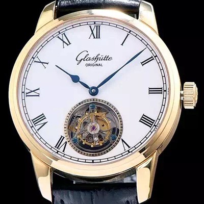 레플리카 [글라슈테 오리지날] 남성용 글라슈테 화이트 다이얼 투어빌론 무브먼트 GLA4242  