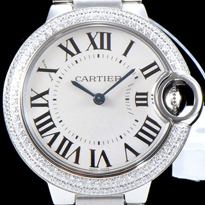 레플리카 [까르띠에] 여성용 2019신상 발롱블루 W4BB0015 33mm 다이아몬드 베젤 쿼츠 무브먼트 CAR0140  