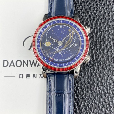레플리카 [파텍필립] 남성용 그랜드 컴플리케이션 6104P 문페이즈 43mm 오토매틱 Cal.240 타입 블루 다이얼 pat2275  