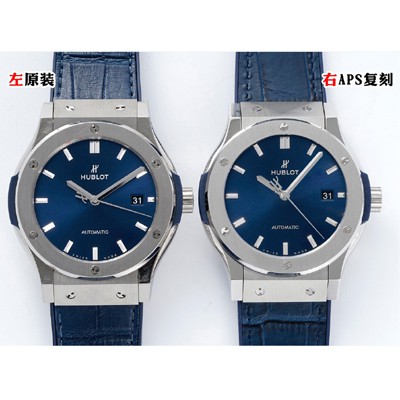 레플리카 [휴블렛] 남성용 클래식 퓨전 542.NX.7170.LR 42mm 오토매틱 2892 타입 가죽/러버 믹스 블루 다이얼 hub2136  