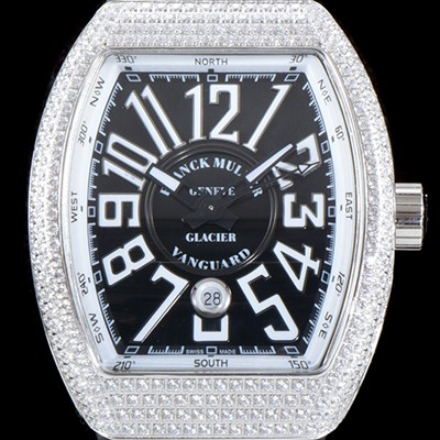 레플리카 [프랭크 뮬러] 남성용 마스터 컴플리케이션 V45 SC DT YACHTING 5N 뱅가드 요팅!! 일본산 최상급 퀄리티의 쥬얼셋팅 케이스 블랙&화이트 다이얼 스위스 ETA 2824-A2오토매틱 FRA0414  