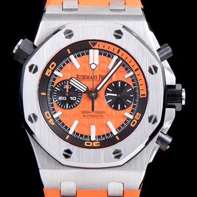 레플리카 [오데마피게] 남성용 로얄오크 오프쇼어 26703ST.OO.A070CA.01 1:1 베스트 에디션 크로노그래프 오렌지 러버 스트랩 오토매틱 무브먼트 AUD0224  
