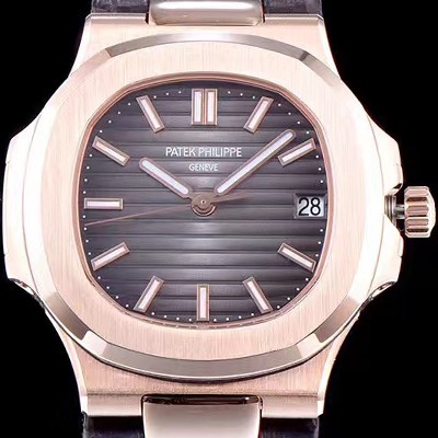 레플리카 [파텝필립] 남성용 노틸러스 5711R최신버전 업그레이드형!! 로즈골드 브라운 다이얼 브레이슬릿 아시안 무브먼 PAT422  