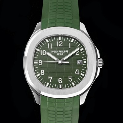 레플리카 [파텍필립] 남성용 아쿠아넛 데이터 Ref. 5168G-010  42mm 오토매틱 Cal.26-330 타입 그린 다이얼 pat2222  