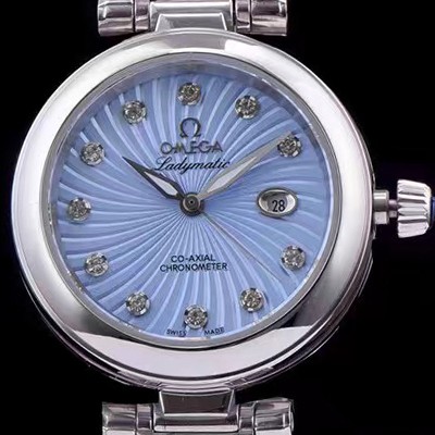 레플리카 [오메가] 여성용 드빌 라이트 블루 다이얼 오토매틱 무브먼트 OMG0342  