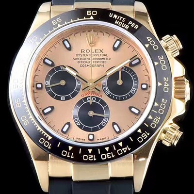 레플리카  [로렉스] 남성용 VIP타입 크로노그래프 데이토나 116518LN 오이스터플렉스 40MM UP!! 18K 옐로우 골드 샴페인 컬러와 블랙 다이얼 ETA 7750B-2 오토매틱 무브먼트 ROL0001  