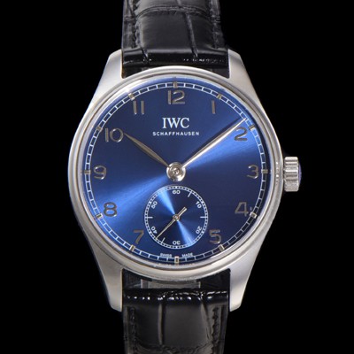 레플리카 [아이더블유씨] 남성용 포르투기즈 IW358305 오토매틱 수정형 82200타입 무브  40.4mm 가죽줄 블루 다이얼  iwc25461  