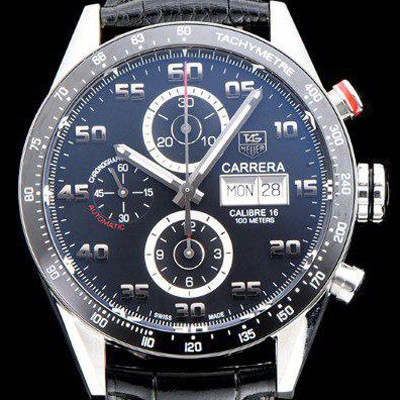 레플리카 [태그호이어] 남성용 TOP Grade Quality 까레라 크로노그래프 오토매틱 타키메터 블랙다이얼 TAG0103  