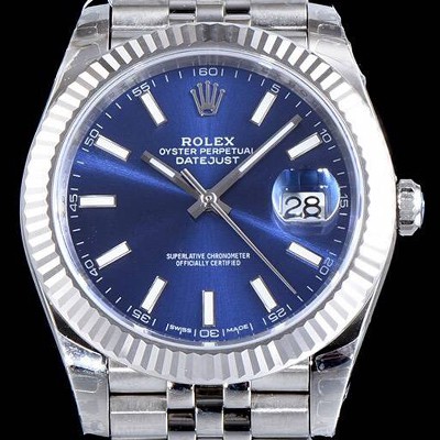 레플리카 [로렉스] 남성용 데이저스트 II 126334 블루 다이얼 야광 스틱 인덱스 스틸 브레이슬릿오토매틱 무브먼트 ROL0001  