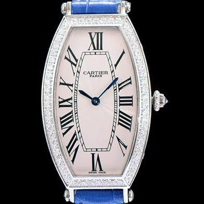 레플리카 [까르띠에] 여성용 토노 화이트 다이얼 다이아몬드 주얼리 세팅 쿼츠 무브먼트 CAR0110  