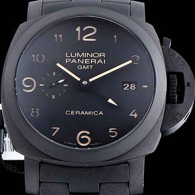 레플리카 [파네라이] 남성용 투토네로 루미노르 1950 GMT PAM00438 오토매틱 Cal. P 9001 무브먼트 블랙 다이얼 PAN0204  