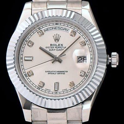 레플리카 [로렉스] 남성용 데이데이트 2 다이아몬드 인덱스 화이트 다이얼 ROL0101  
