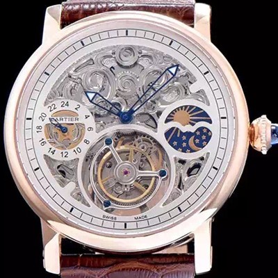 레플리카 [까르띠에] 남성용 로통드 드 까르띠에 투어빌론 시리즈 CAR0027  