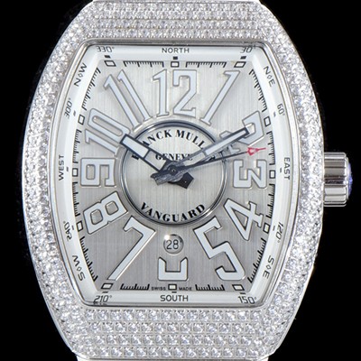 레플리카 [프랭크 뮬러] 남성용 마스터 컴플리케이션 V45 SC DT YACHTING 5N 뱅가드 요팅!! 일본산 최상급 퀄리티의 쥬얼셋팅 케이스 화이트 다이얼 스위스 ETA 2824-A2오토매틱 FRA0412  