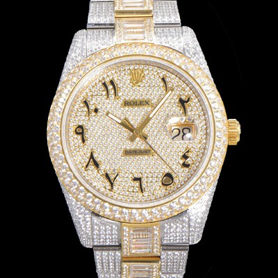 레플리카 [로렉스] 남성용 수제공정형 다이아 18K 옐루골드 튜닝 데이져스트 오토매틱 ETA 2824-2 41mm 보석다이얼 rol24629  