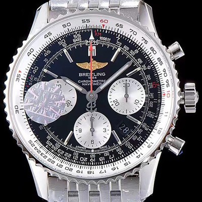 레플리카 [브라이틀링] 남성용 네이비타이머 크로노그래프 블랙 다이얼 오토매틱 무브먼트 BRE0211  