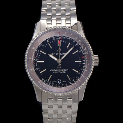 레플리카 [브라이틀링] 남성용 네비타이머 A17325241B1A1 크로노그래프 오토매틱 2824타입 38mm 메탈줄 블랙 다이얼 bre6026  