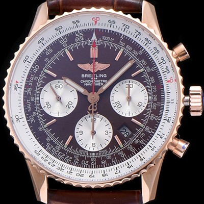 레플리카 [브라이틀링] 남성용 네비타이머 크로노그래프 브라운 다이얼 오토매틱 무브먼트 BRE0413  