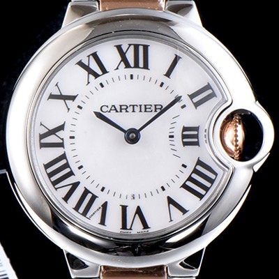 레플리카 [까르띠에] 남여공용 발롱블루 W6920098 물결무늬 실버 다이얼 브레이슬릿 스위스 정품 쿼츠 무브먼트 CAR0313  