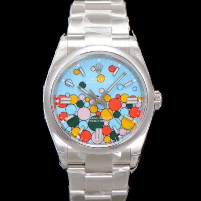 레플리카 [로렉스] 남성용 904스틸 오이스터 m126000-0009 퍼페추얼 36mm 오토매틱 Cal.3230 타입 터콰이즈 블루 다이얼 rol5307  