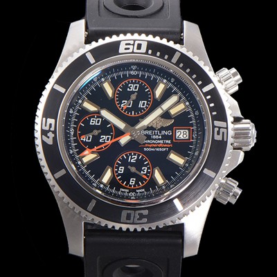 레플리카 [브라이틀링] 남성용 에어로마린 슈퍼오션 어비스 크로노그래프 오토매틱 Eta7750-2 타입 44mm 가죽줄 블랙다이얼 bre8926  