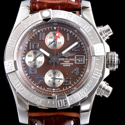 레플리카 [브라이틀링] 남성용 슈퍼 어벤져II A1338111|F564|170A 크로노그래프 브라운 다이얼 오토매틱 무브먼트 BRE0200  