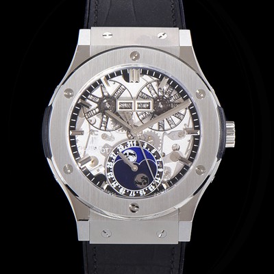 레플리카 [휴블렛] 남성용 클래식퓨전 오토매틱 Hub1131타입 문페이즈 42mm 러버우레탄줄 스켈래톤다이얼  hub1315  