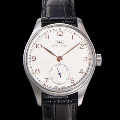 레플리카 [아이더블유씨] 남성용 포르투기즈 IW358303 오토매틱 수정형 82200타입 무브  40.4mm 가죽줄 화이트 다이얼  iwc53841  