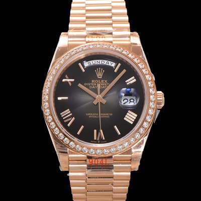 레플리카 [로렉스] 남성용 New 데이데이트 m228345rbr-0025 무게187g 18K 로즈골드 40mm 오토매틱 Cal.2836-2 타입 다이아몬드/슬레이트 옴브레 다이얼 rol5401  