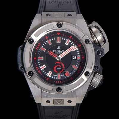 레플리카 [휴블렛] 남성용 빅뱅 킹 파워 오세아노그래픽 오토매틱 Hub1400 티타늄제질 48mm 러버우레탄줄 블랙다이얼  hub5192  