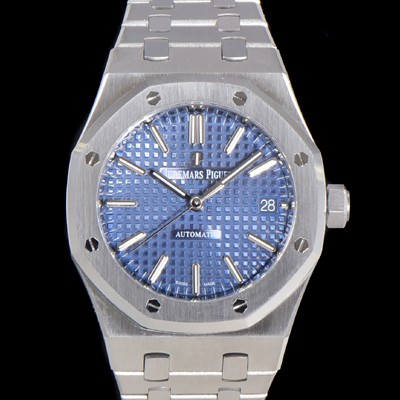 레플리카 [오데마피게] 남성용 하이엔드 37mm로얄오크 15450ST 블루 와플 다이얼 Cal.3120오토매틱 무브먼트 AUD6508  