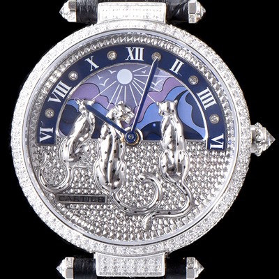 레플리카 [까르띠에] 남성용 레브 드 팬더 HPI00930 하이 쥬얼 세팅 픽첼 다이얼 스위스 쿼츠 무브먼 CAR0013  