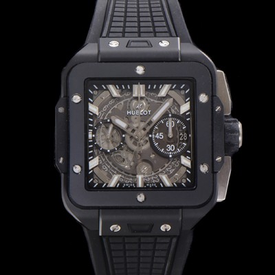 레플리카 [휴블렛] 남성용 스퀘어 뱅 유니코 821.CI.0170.RX 스켈레톤 다이얼 티타늄 에디션 세라믹 42미리 오토매틱 무브먼트 우레탄 러버밴드 hub2135  