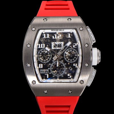 레플리카 [리차드밀레] 남성용 RM11-FM 티타늄 케이스/스텐레스 스틸 베젤 크로노그래프 50mm 오토매틱 무브먼트 스켈레톤 다이얼 ric0250  