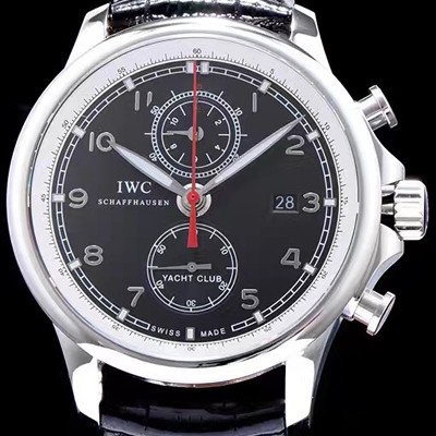 레플리카 [아이더블유씨] 남성용 요트클럽 블랙 다이얼 오토매틱 무브먼트 IWC0201  