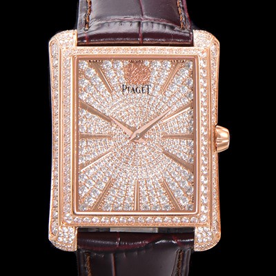 레플리카 [피아제] 남성용 블랙티 오토매틱 ETA2824-2 타입 32mm 풀 다이아몬드 셋팅 / 18K로즈골드 보석다이얼 pia8824  