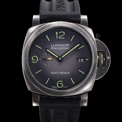 레플리카 [파네라이] 남성용 루미노르 마리나 네이비 씰 PAM01412 44mm 오토매틱 Cal.P.9010 타입 우레탄줄 그레이 다이얼 pan5199  