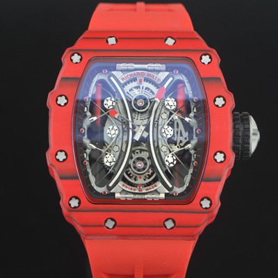 레플리카 [리차드밀레] 남성용 뚜르비용 RM53-01 파블로 맥도너우 레드 카본 TPT 스켈레톤 다이얼 오토매틱 무브먼트 RIC0401  