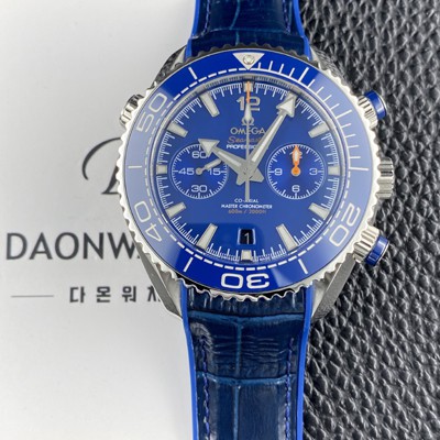 레플리카 [오메가] 남성용 씨마스터 신제품 215.33.46.51.03.001 플래닛 오션 600m 코액시얼 마스터 크로노미터 45.5mm 크로노그래프 오토매틱 Cal.9900 타입 블루 다이얼 omg0242  