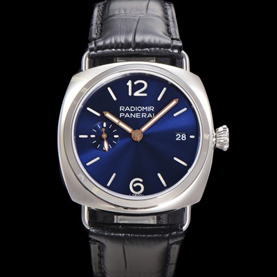 레플리카 [파네라이] 남성용 라디오미르 콰란타 PAM01293 40mm 오토매틱 가죽줄 블루 다이얼 pan5206  