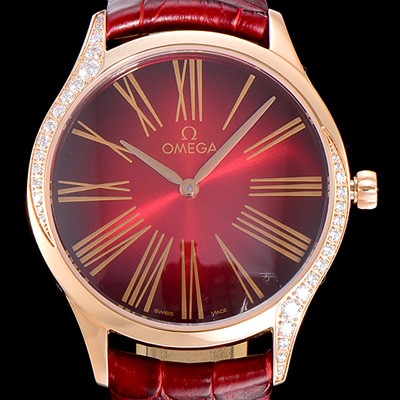 레플리카 [오메가]여성용 드빌 트레저 금장 다이아몬드 36미리 쿼츠 래드다이얼 OMG87215  