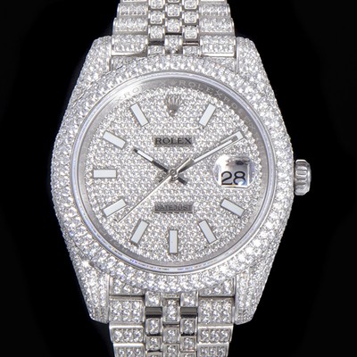 레플리카 [로렉스] 남성용 데이져스트 오토매틱 아시안 2824-2 타입  41mm 904L 다이아몬드 메탈줄 보석다이얼  rol95486  