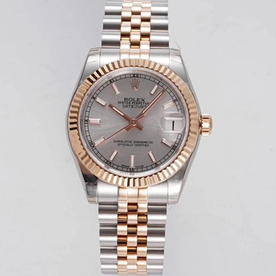 레플리카 [로렉스] 여성용 데이져스트 178271 플루티드 18k 로즈골드 31mm 쥬빌레 오토매틱 2236타입 실버 다이얼 rol5446  